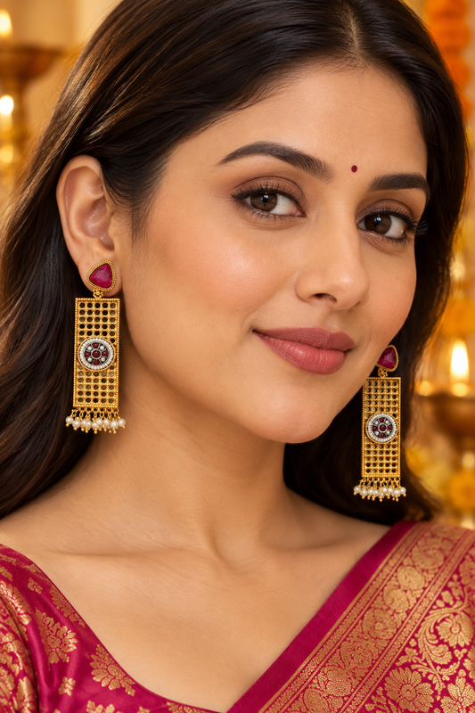 Seevee Fashion Gold Plated Dangler Earrings