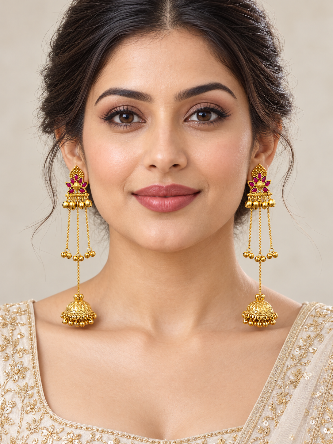 Seevee Fashion Gold Plated Stylish Dangler Jhumka Earrings