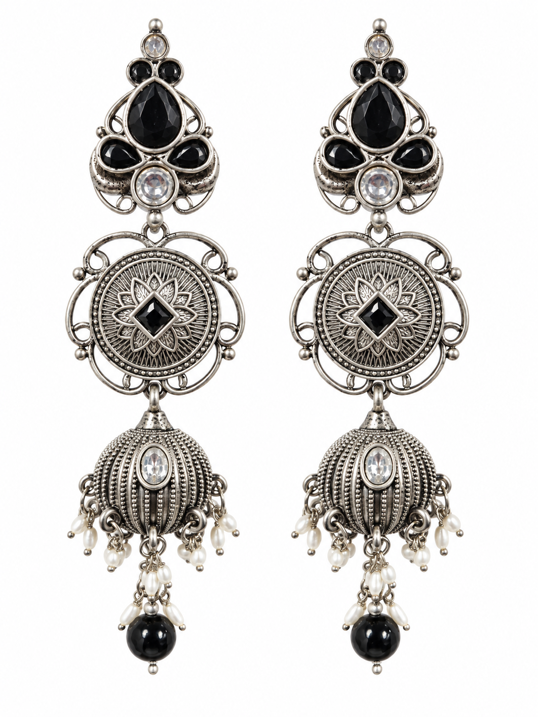 Seevee Fashion Oxidised Plated Dangler Earrings