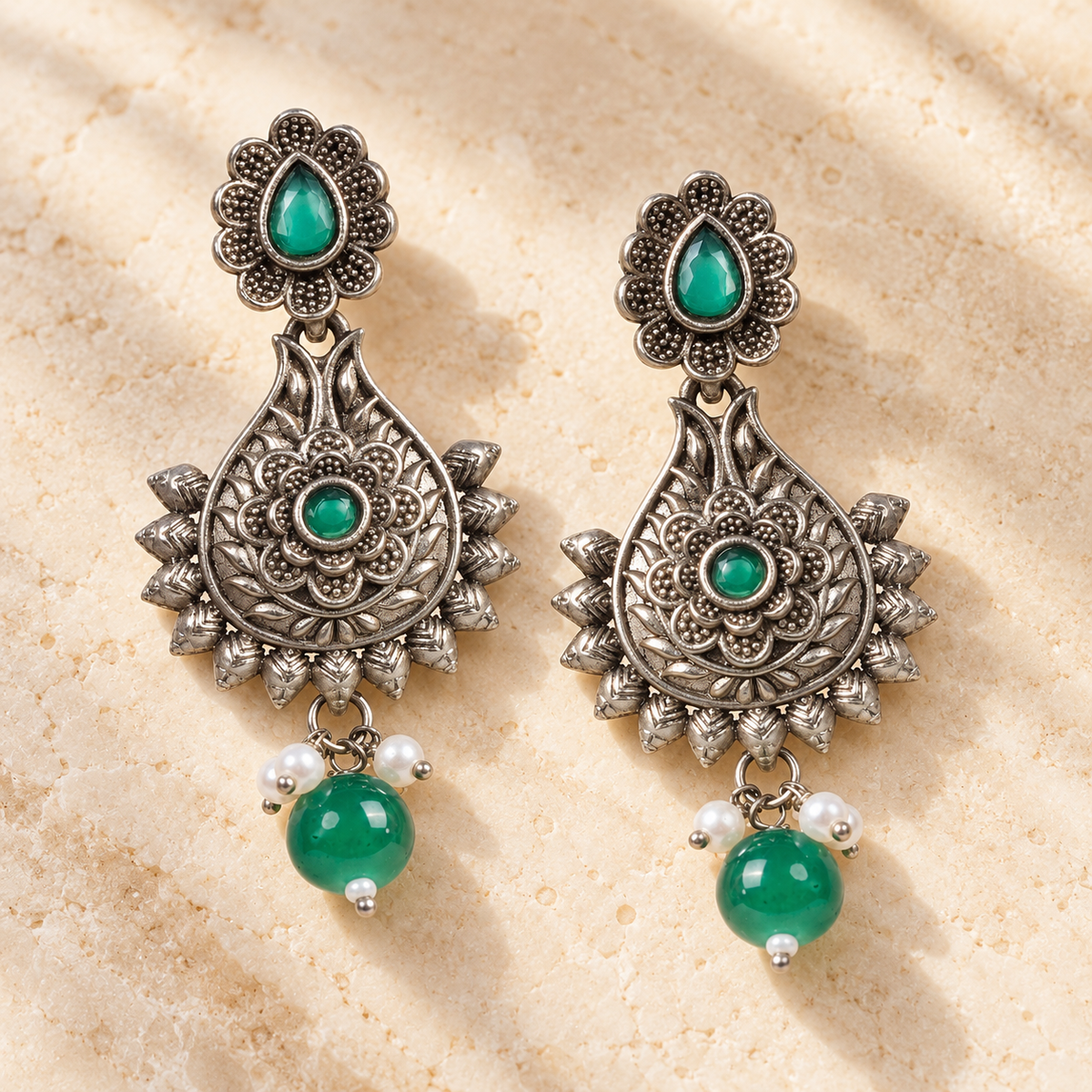 Seevee Fashion Oxidised Plated Dangler Earrings