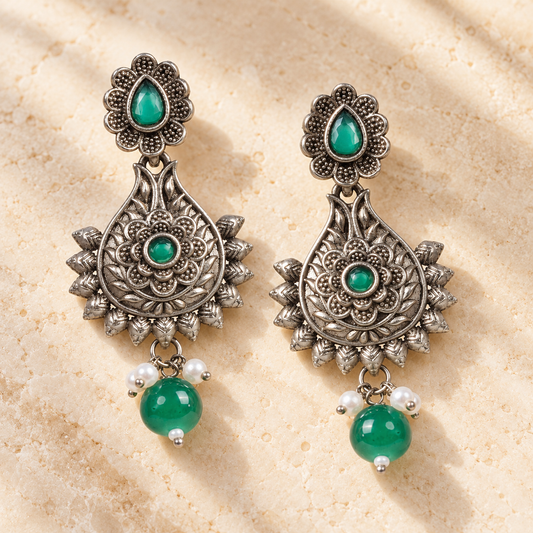 Seevee Fashion Oxidised Plated Dangler Earrings