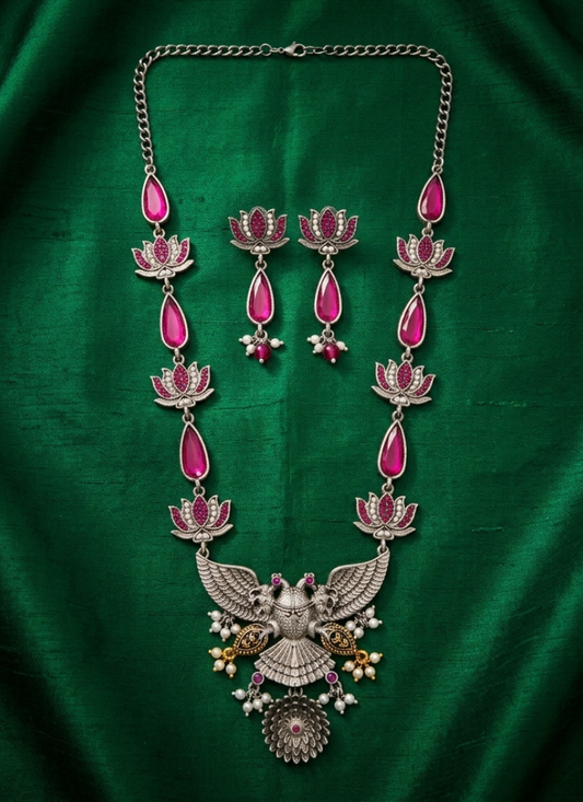 Seevee Fashion Gold Plated Kundan Stone Long Necklace Set