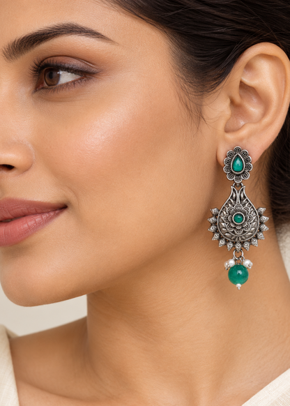 Seevee Fashion Oxidised Plated Dangler Earrings