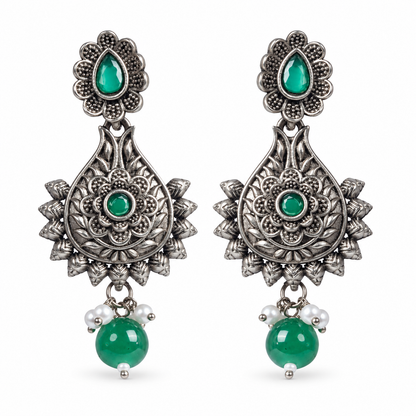 Seevee Fashion Oxidised Plated Dangler Earrings