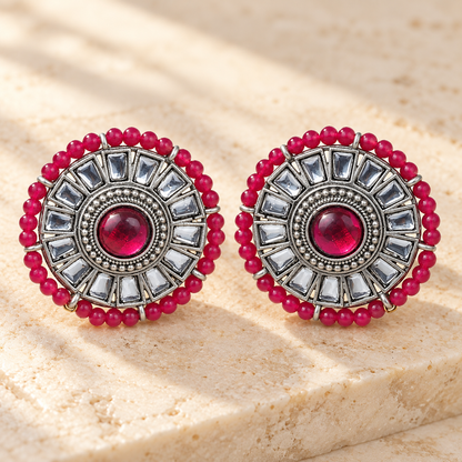 Seevee Fashion Oxidised Plated Stylsih Stud Earrings