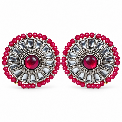 Seevee Fashion Oxidised Plated Stylsih Stud Earrings