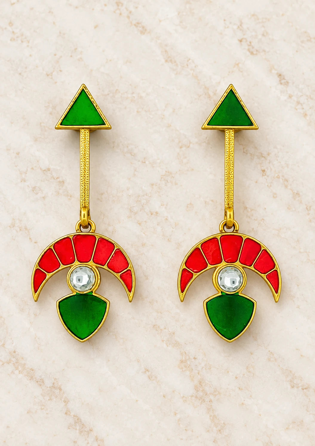 Seevee Fashion Gold Plated Funky Dangler Earrings