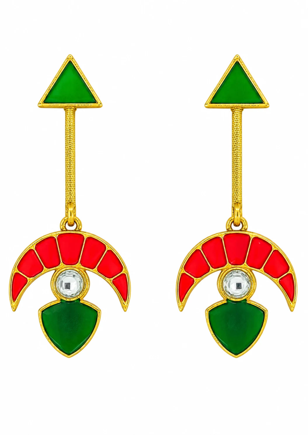 Seevee Fashion Gold Plated Funky Dangler Earrings