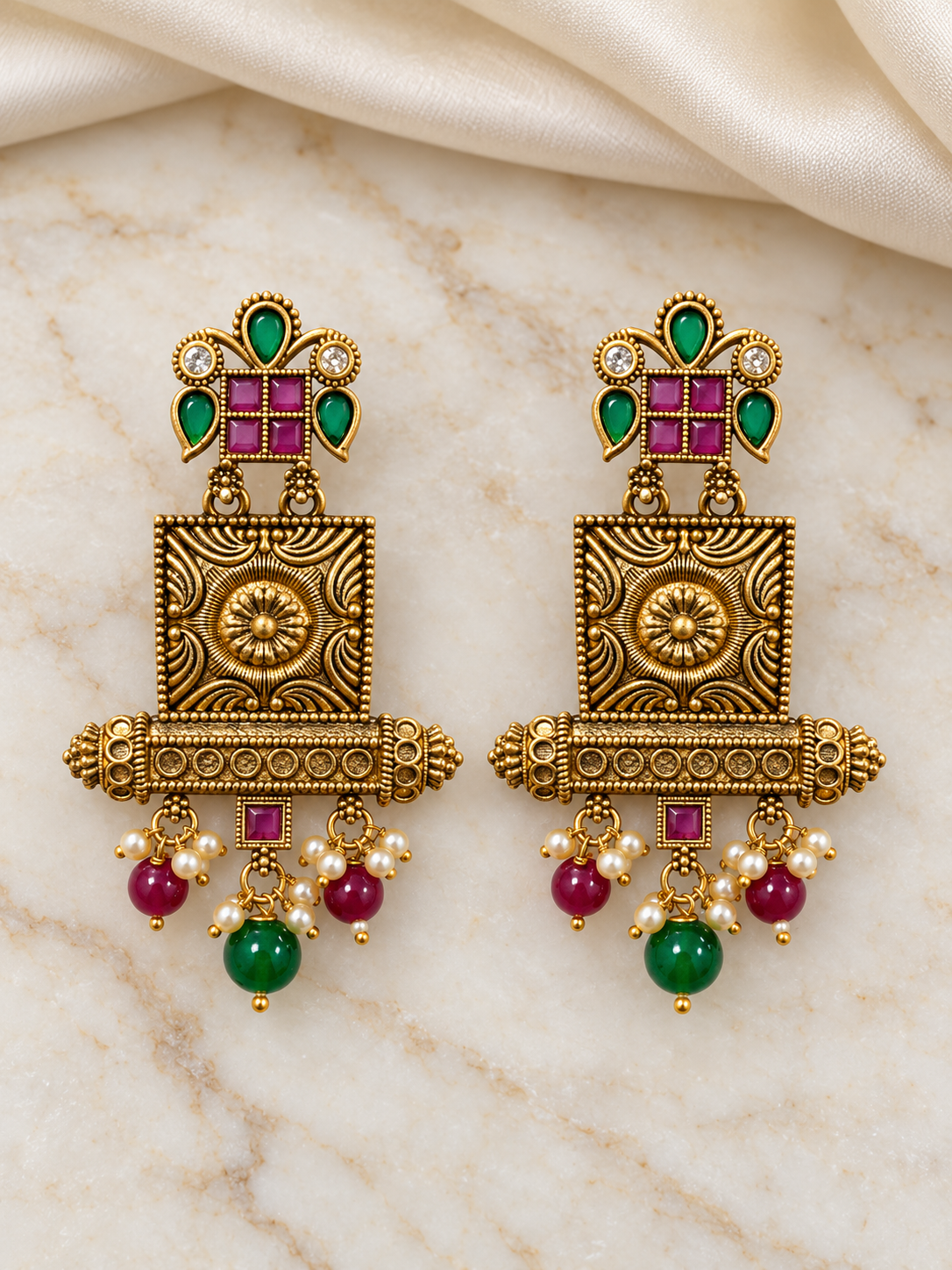 Seevee Fashion Gold Plated Designer Dangler Earrings For Women
