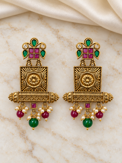 Seevee Fashion Gold Plated Designer Dangler Earrings For Women