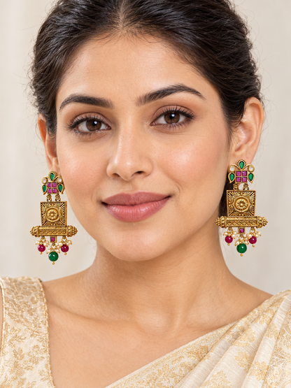 Seevee Fashion Gold Plated Designer Dangler Earrings For Women