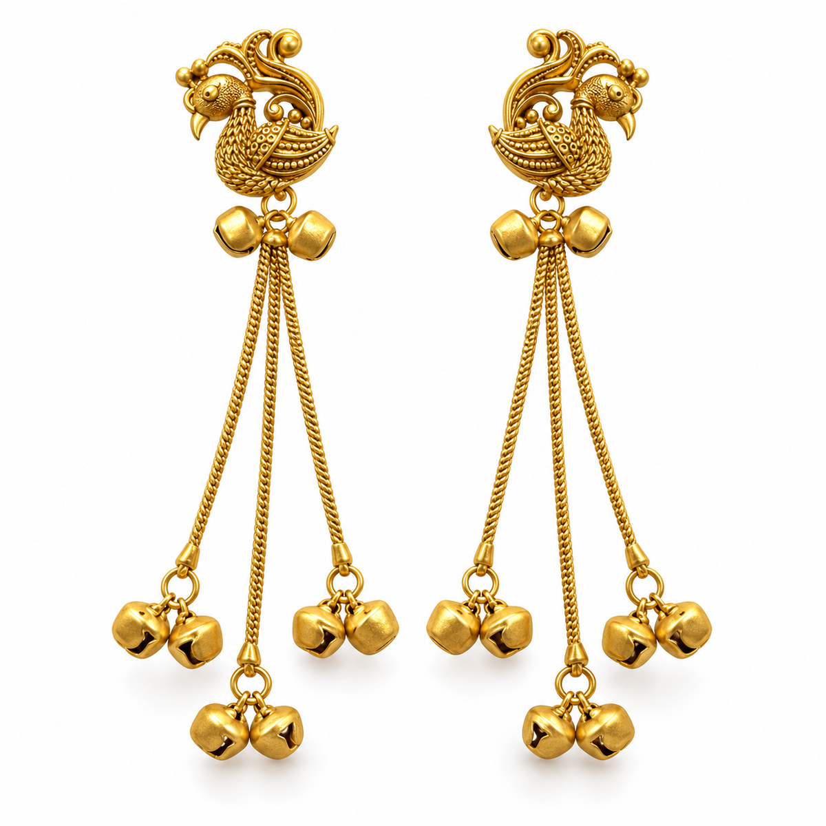 Seevee Fashion Gold Plated Peacock kashmiri Earrings for Women