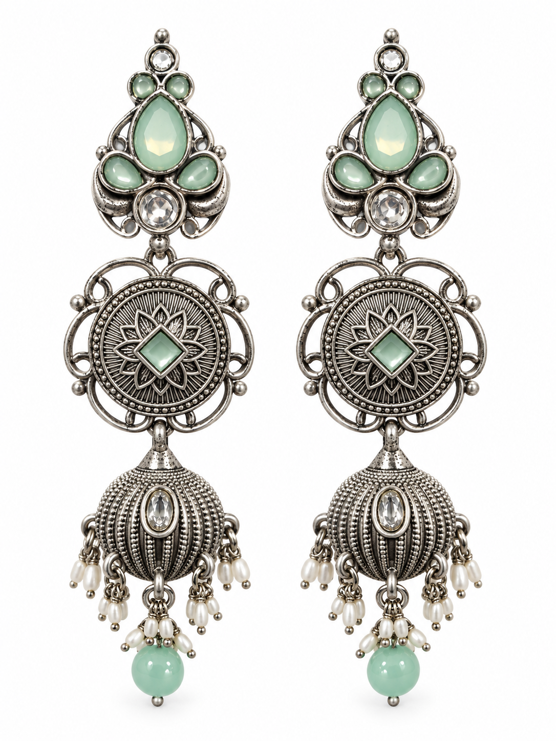 Seevee Fashion Oxidised Plated Dangler Earrings