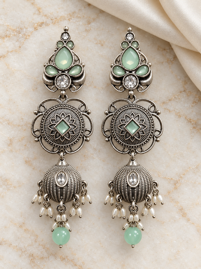 Seevee Fashion Oxidised Plated Dangler Earrings