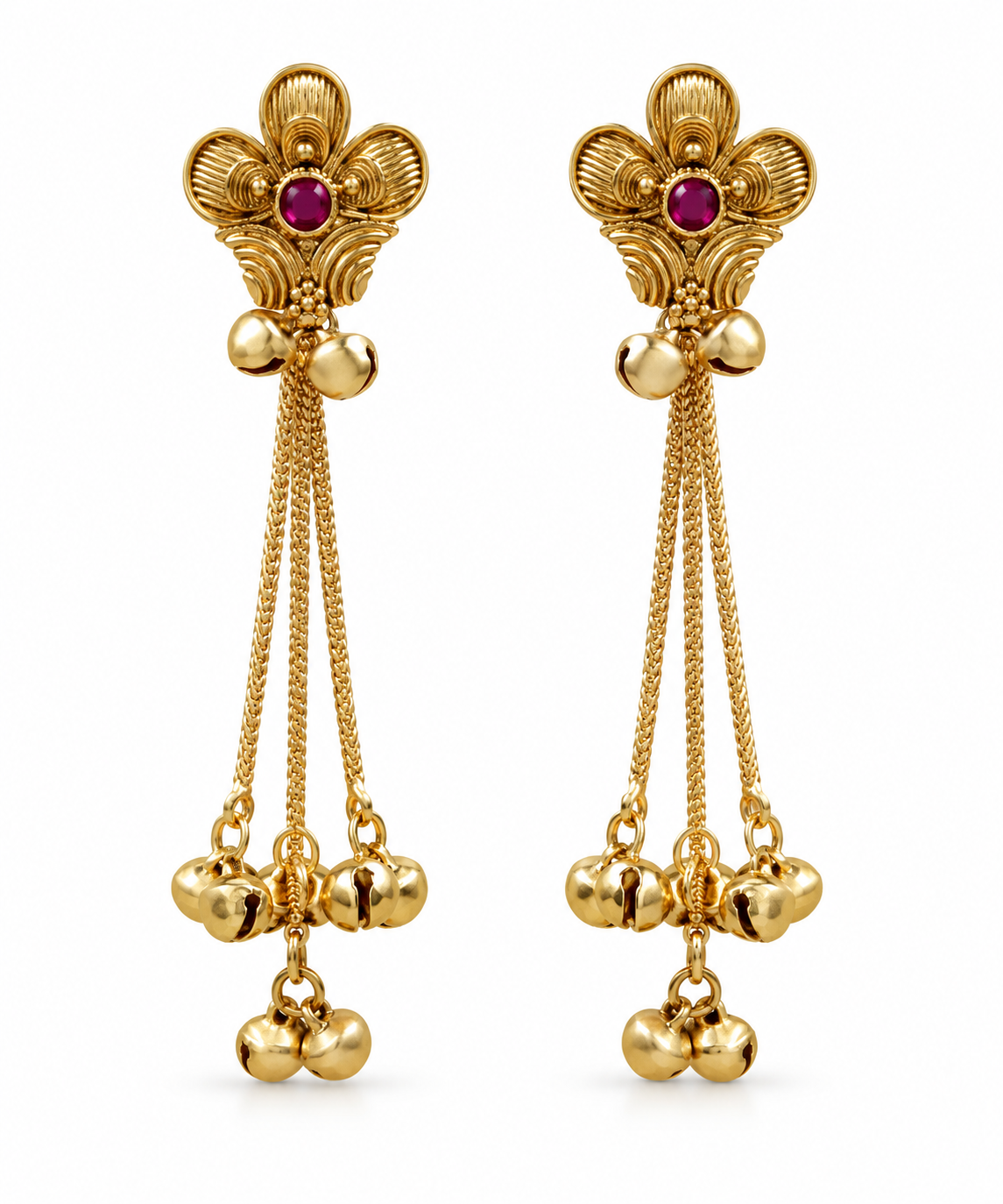 Seevee Fashion Gold Plated Pota Stone kashmiri Earrings for Women