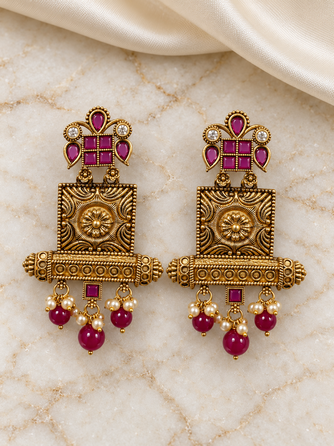 Seevee Fashion Gold Plated Designer Dangler Earrings For Women