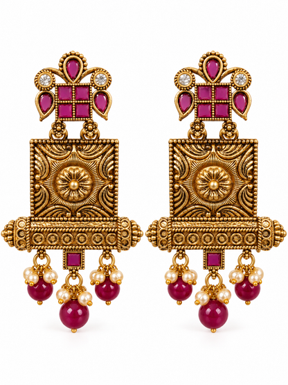 Seevee Fashion Gold Plated Designer Dangler Earrings For Women