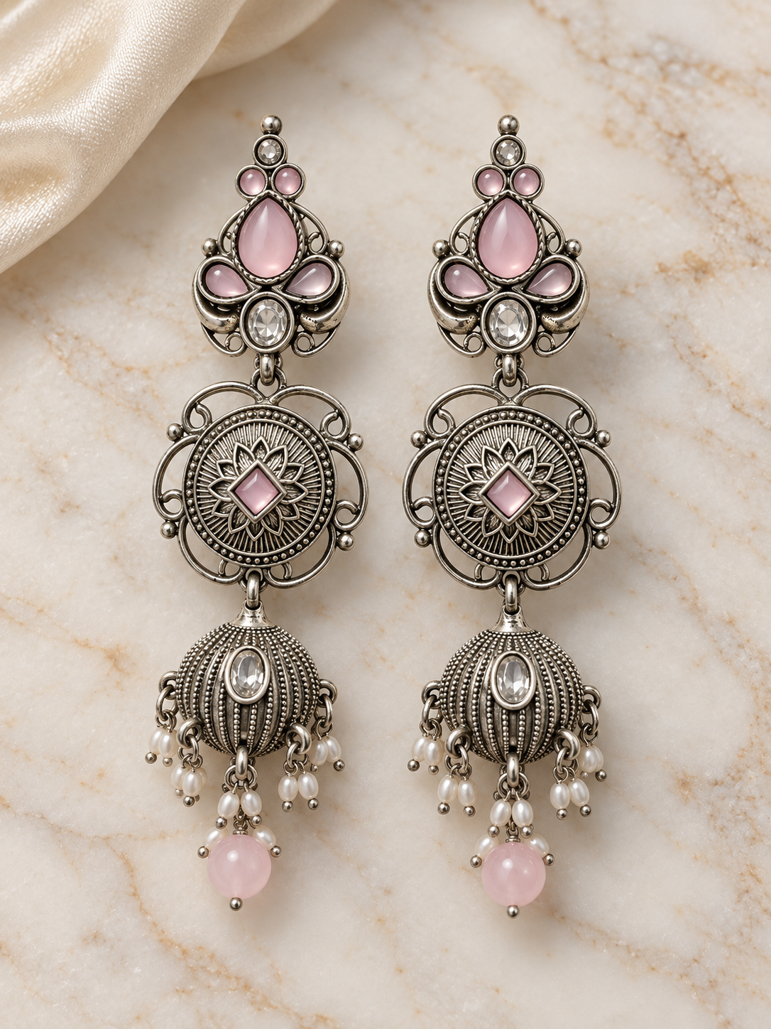 Seevee Fashion Oxidised Plated Dangler Earrings