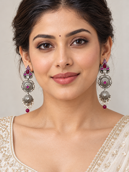 Seevee Fashion Oxidised Plated Dangler Earrings