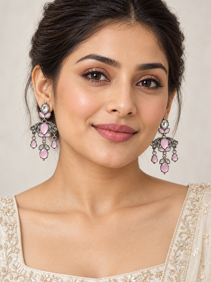 Seevee Fashion Oxidised Plated Dangler Earrings