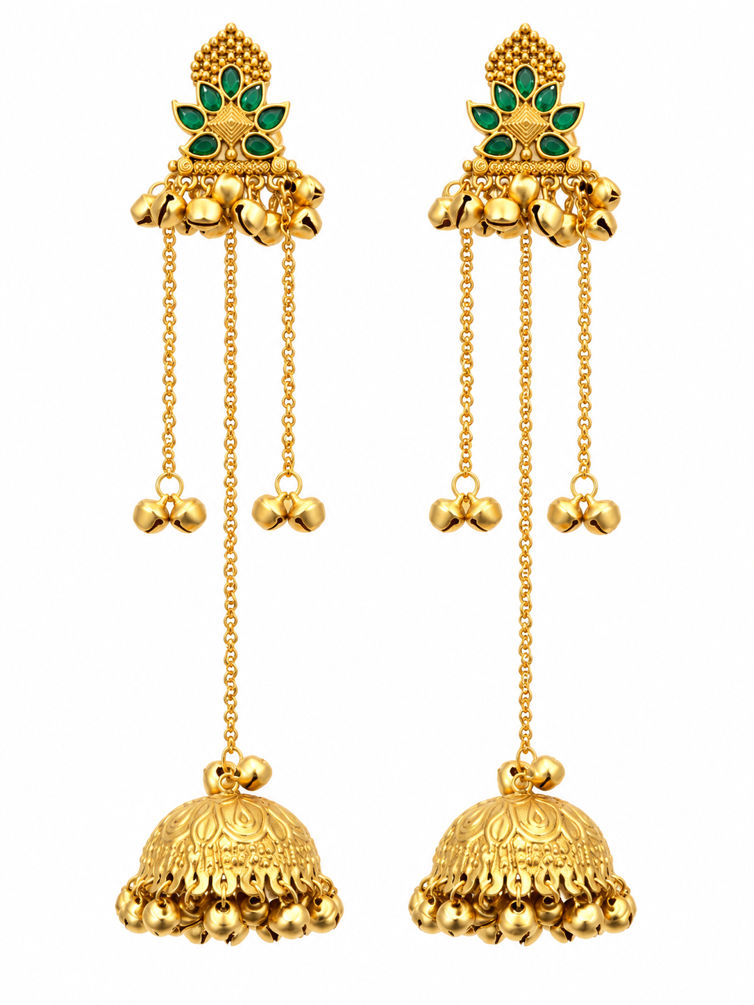 Seevee Fashion Gold Plated Stylish Dangler Jhumka Earrings