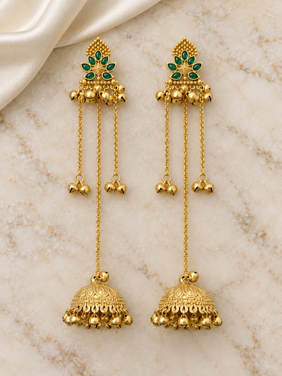 Seevee Fashion Gold Plated Stylish Dangler Jhumka Earrings