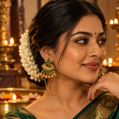 Seevee Fashion Gold Plated Kundan kashmiri Earrings for Women