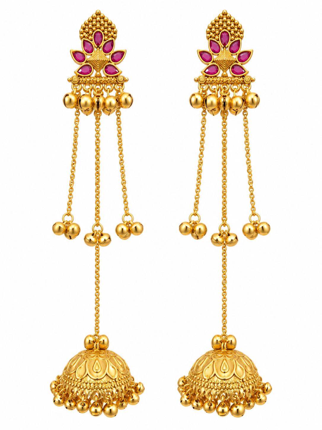 Seevee Fashion Gold Plated Stylish Dangler Jhumka Earrings