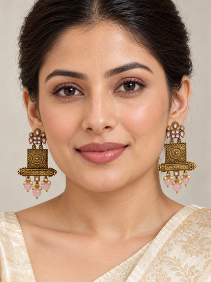 Seevee Fashion Gold Plated Designer Dangler Earrings For Women