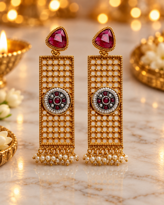 Seevee Fashion Gold Plated Dangler Earrings