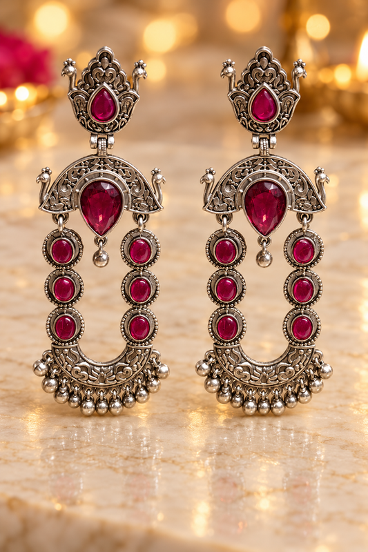 Seevee Fashion Gold Plated Kundan Stone Dangler Earrings
