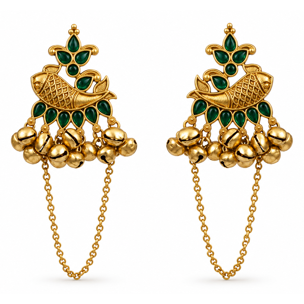 Seevee Fashion Gold Plated Kundan kashmiri Earrings for Women