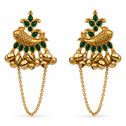 Seevee Fashion Gold Plated Kundan kashmiri Earrings for Women