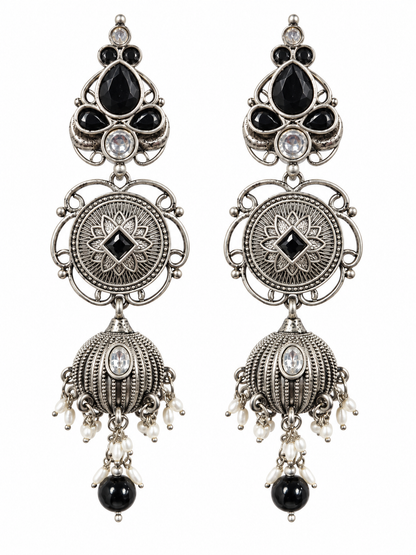 Seevee Fashion Oxidised Plated Dangler Earrings