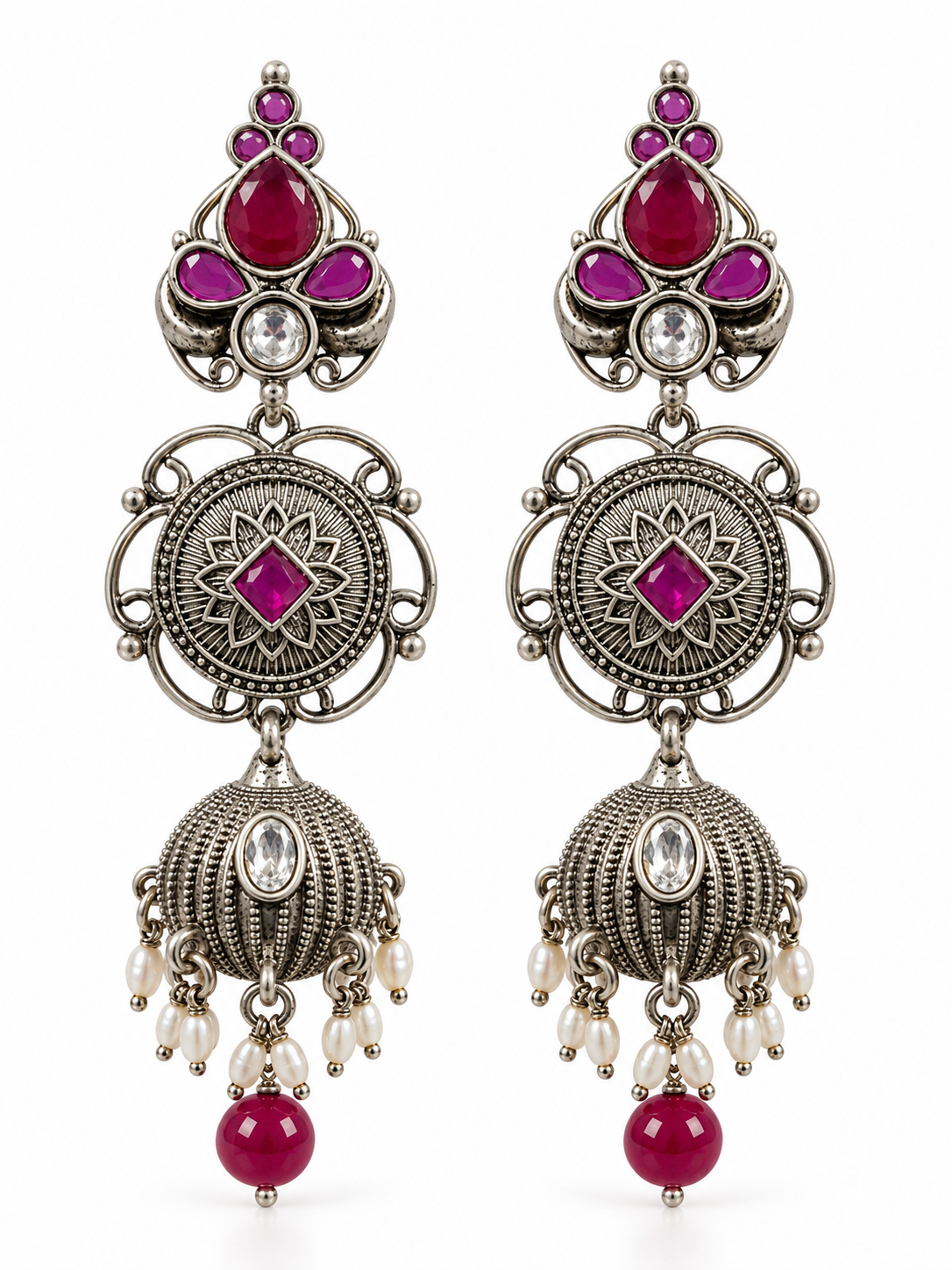 Seevee Fashion Oxidised Plated Dangler Earrings