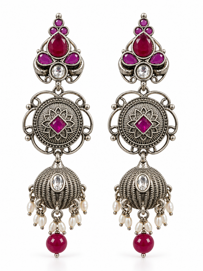 Seevee Fashion Oxidised Plated Dangler Earrings
