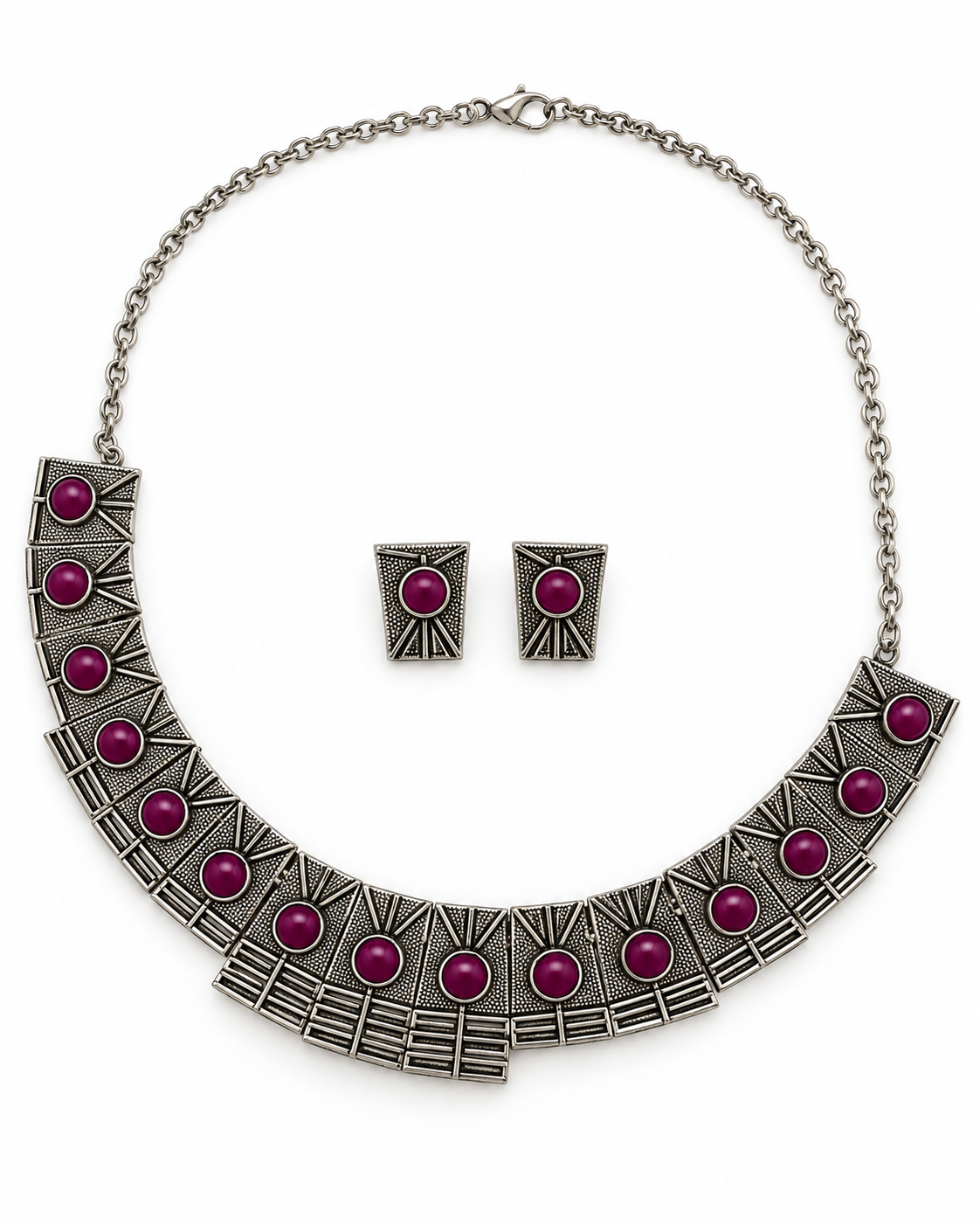 Seevee Fashion Oxidised Plated Choker Necklace
