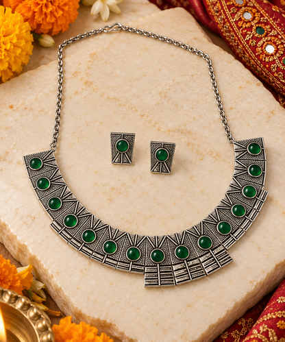 Seevee Fashion Oxidised Plated Choker Necklace