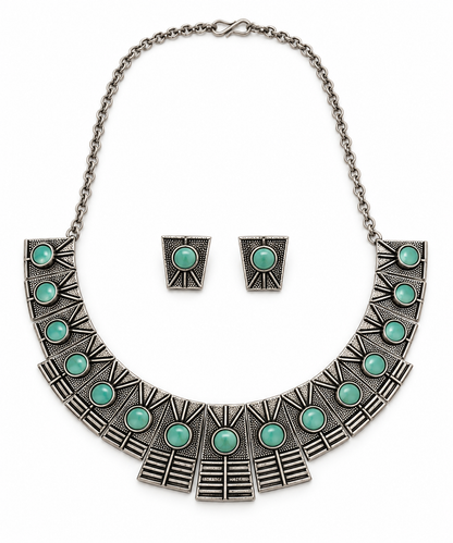 Seevee Fashion Oxidised Plated Choker Necklace
