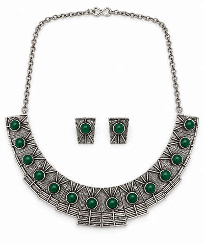 Seevee Fashion Oxidised Plated Choker Necklace