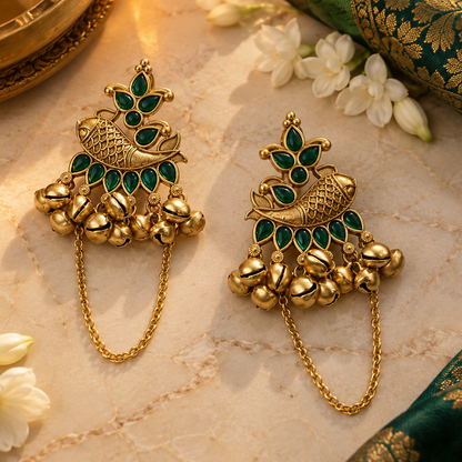 Seevee Fashion Gold Plated Kundan kashmiri Earrings for Women