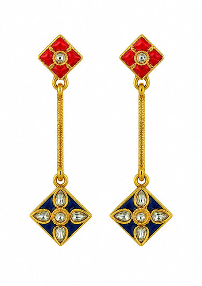 Seevee Fashion Gold Plated Austrian Stone Dangler Earrings