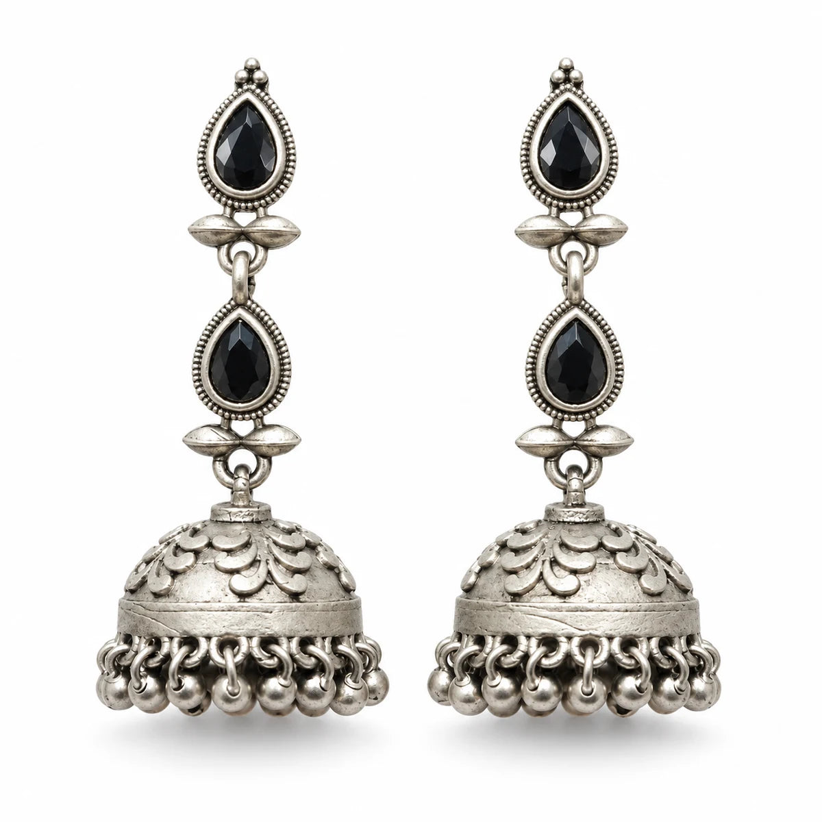 Seevee Fashion Oxidised Plated Stylish Jhumka Earrings